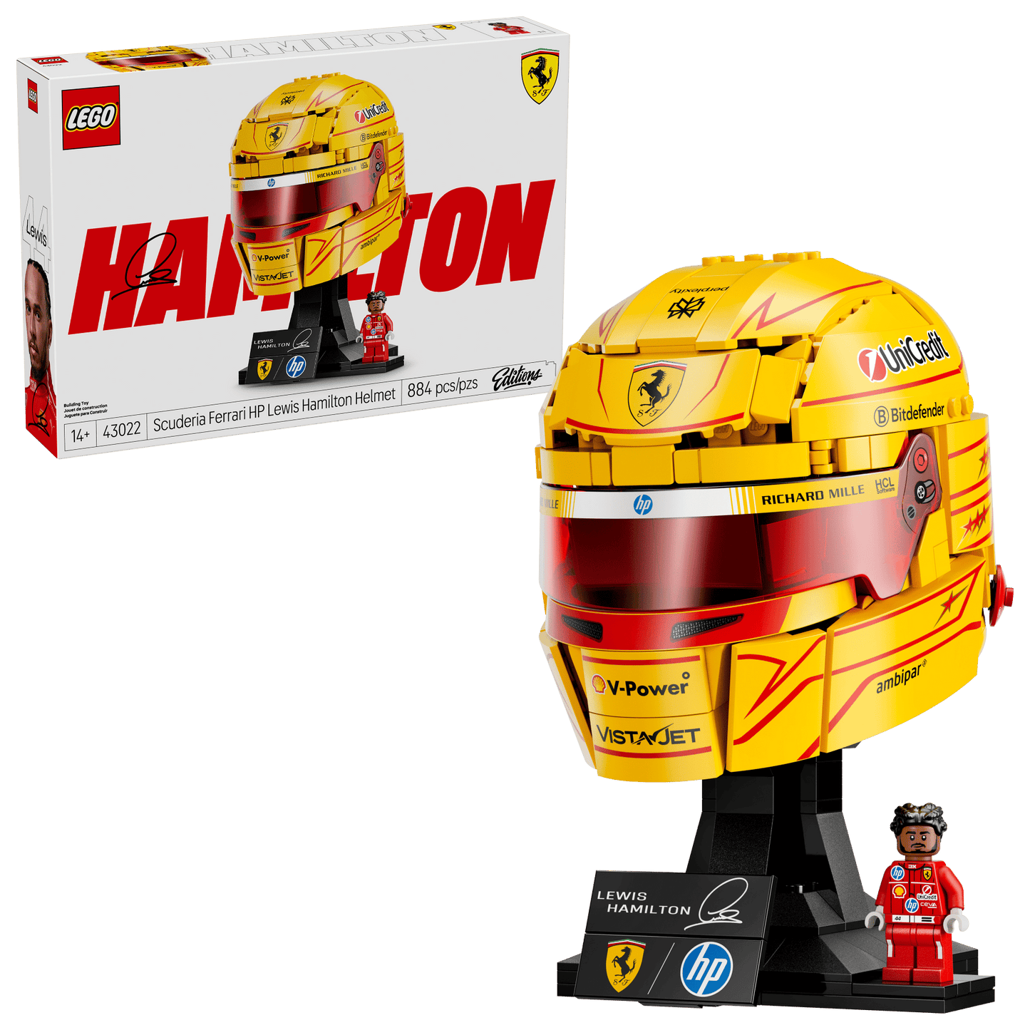 Casco di Lewis Hamilton Scuderia Ferrari HP Lego Editions 43022