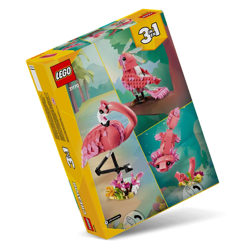 Animali selvatici: fenicottero rosa 3 in 1 LEGO Creator 31170