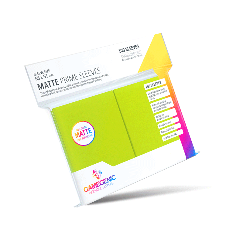 Bustine protettive Matte Prime Sleeve Gamegenic LIME