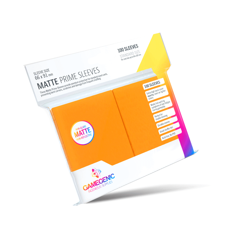 Bustine protettive Matte Prime Sleeve Gamegenic ARANCIONE 4251715402535