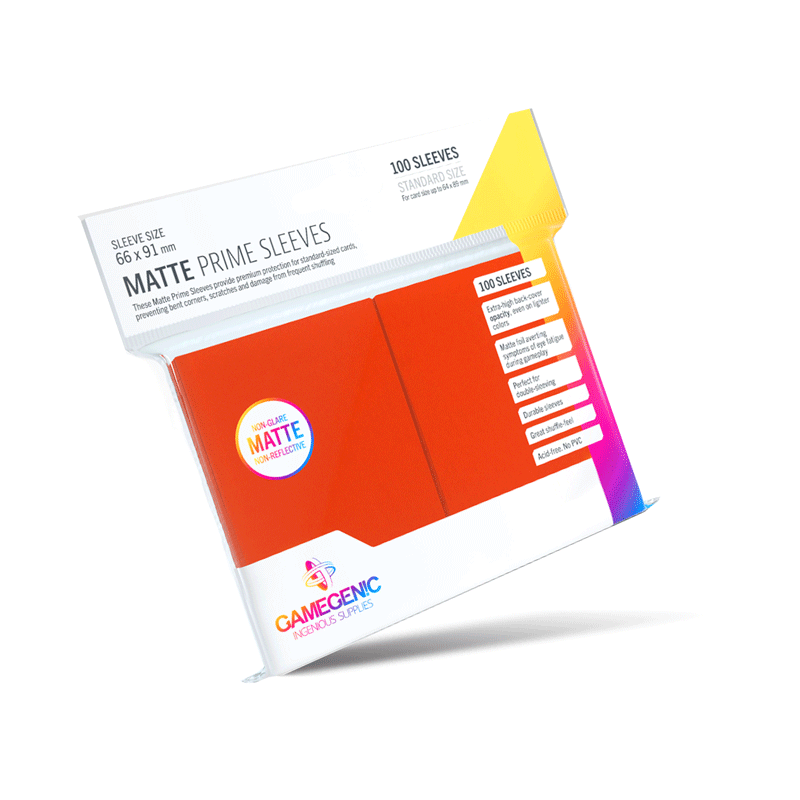 Bustine protettive Matte Prime Sleeve Gamegenic ROSSO