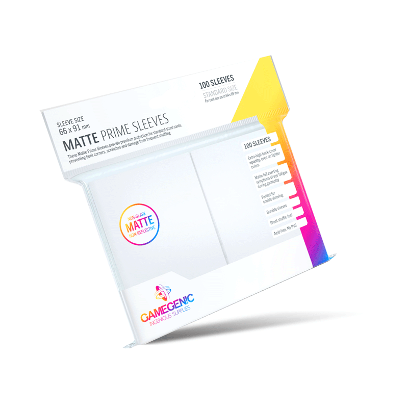 Bustine protettive Matte Prime Sleeve Gamegenic BIANCHE