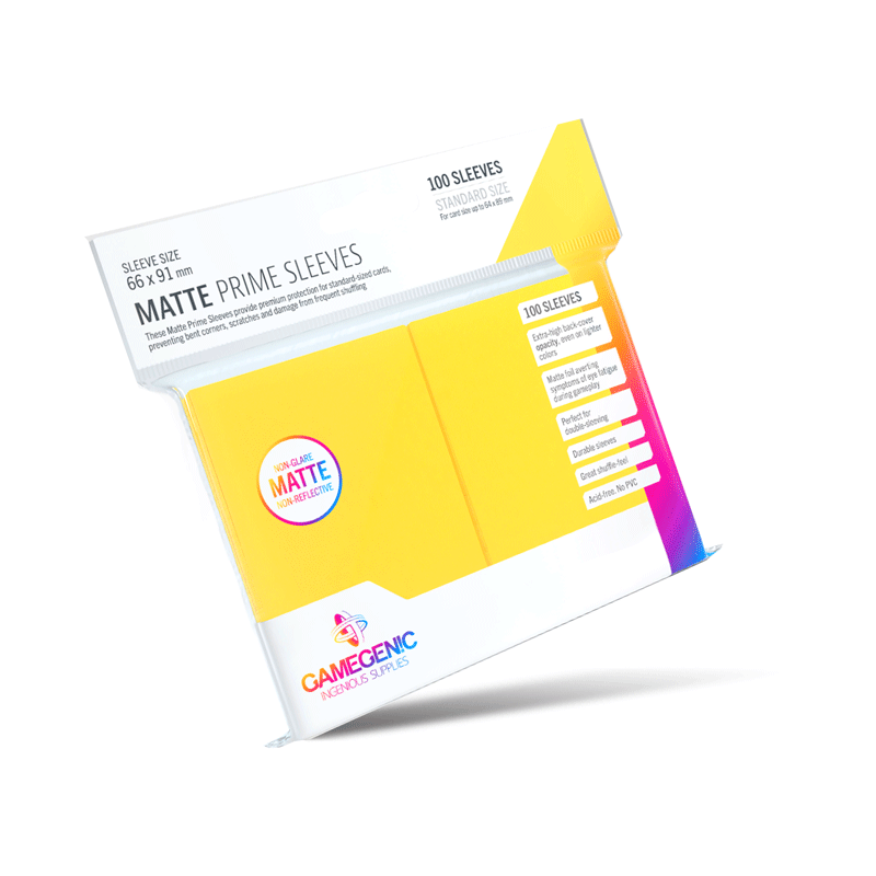 Bustine protettive Matte Prime Sleeve Gamegenic GIALLO