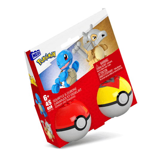 Mega Construx Pokemon Pokeball 2-Pack Squirtle e Cubone 194735235728