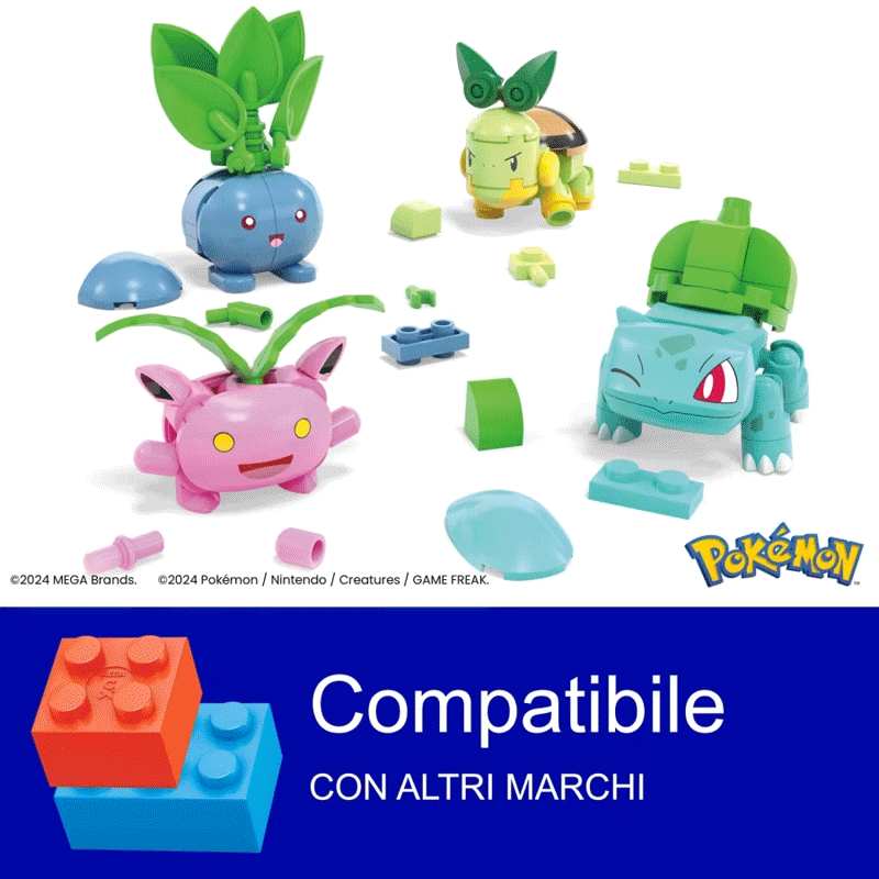 Mega Construx Pokémon Pokeball Tipo Erba 194735219421