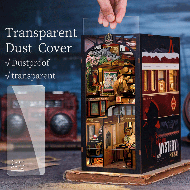 Puzzle 3D Train Mystery Case Book Nook Kit CuteBee