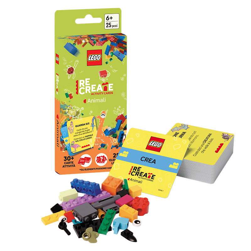 ReCreate Activity Cards Animali LEGO carte party games 8054144618012