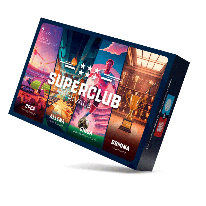 Gioco Da Tavolo Superclub Rivals Asmodee - Per 2 Giocatori, Gestione Squadra Calcio, Da 10+ Anni