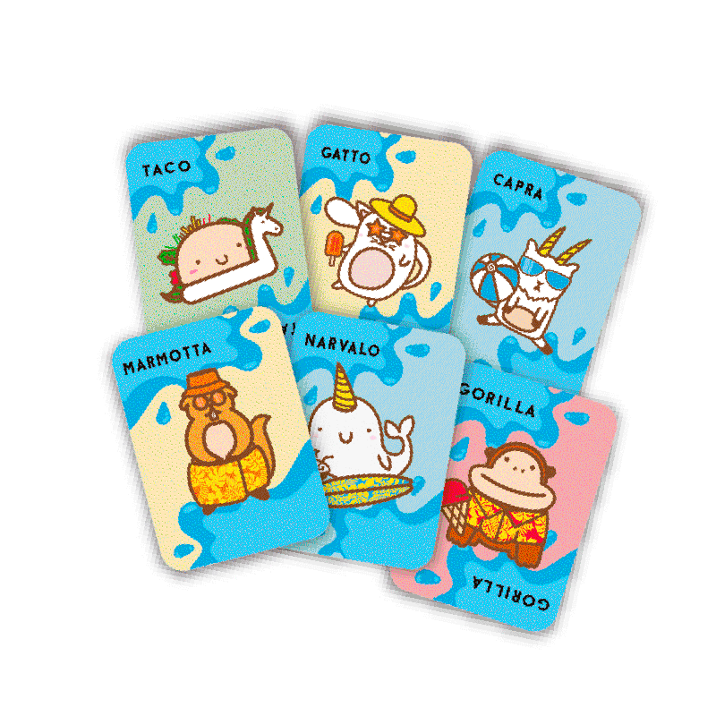 TACO GATTO CAPRA CACIO PIZZA Waterproof Ghenos Games Carte Party Games 8033609533251