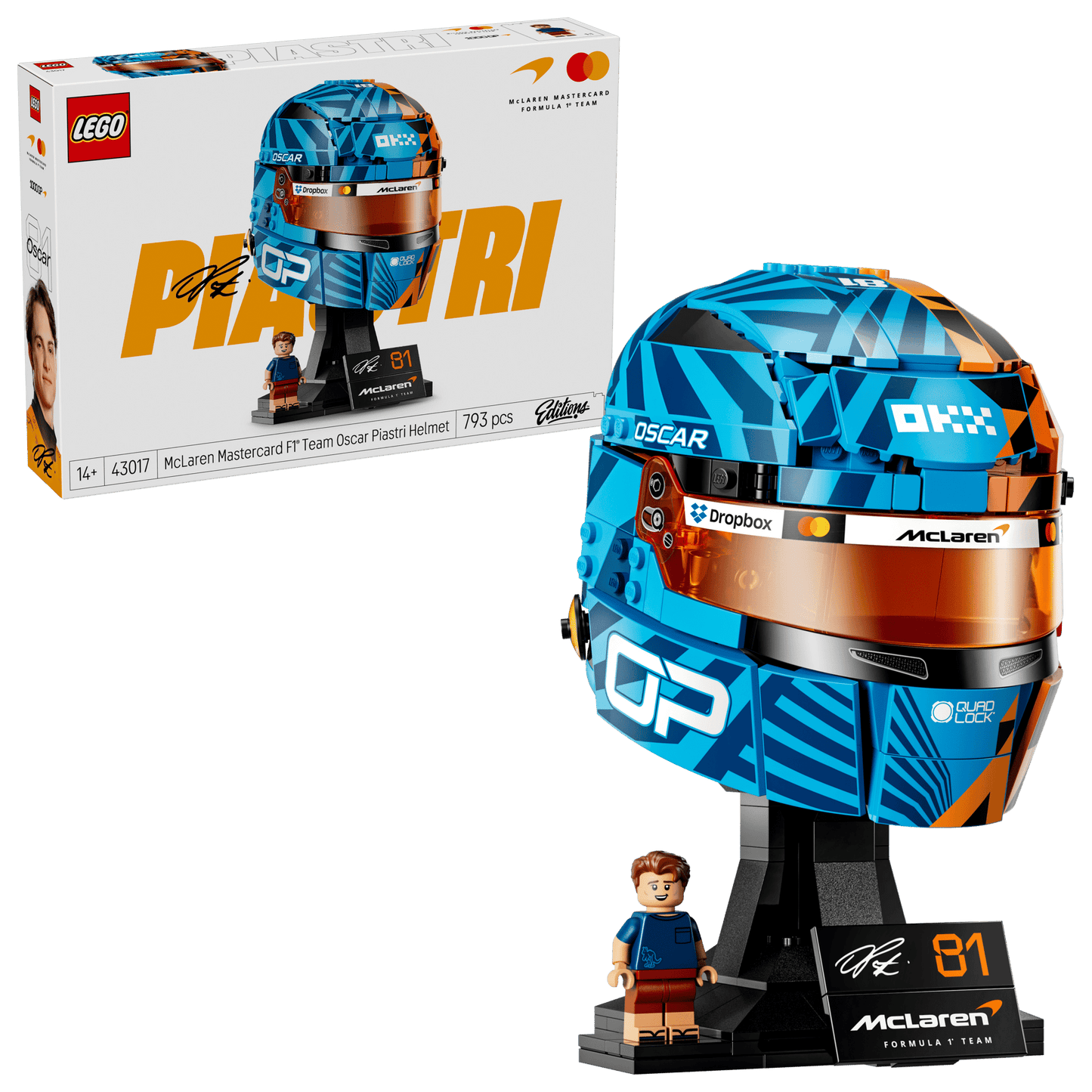 Casco di Oscar Piastri McLaren Mastercard F1® Team Lego Editions 43017