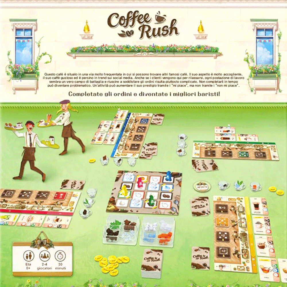 Coffee Rush Asmodee gestionale family 3558380113836
