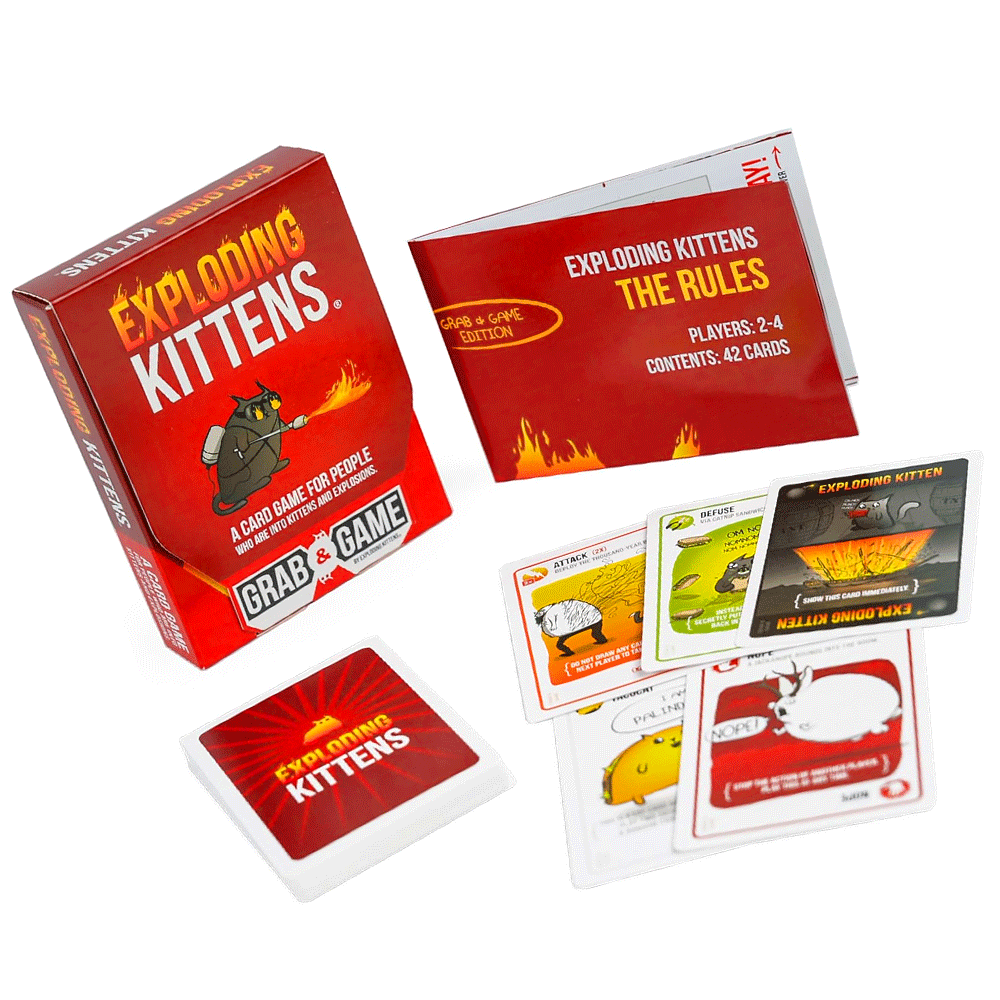 Exploding Kittens Grab & Game Asmodee Carte Party Games 0810083046570