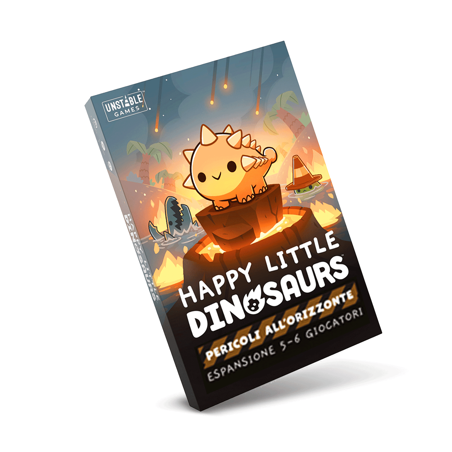 Happy Little Dinosaurs espansione Pericoli all'Orizzonte Asmodee Carte Family 3558380118640