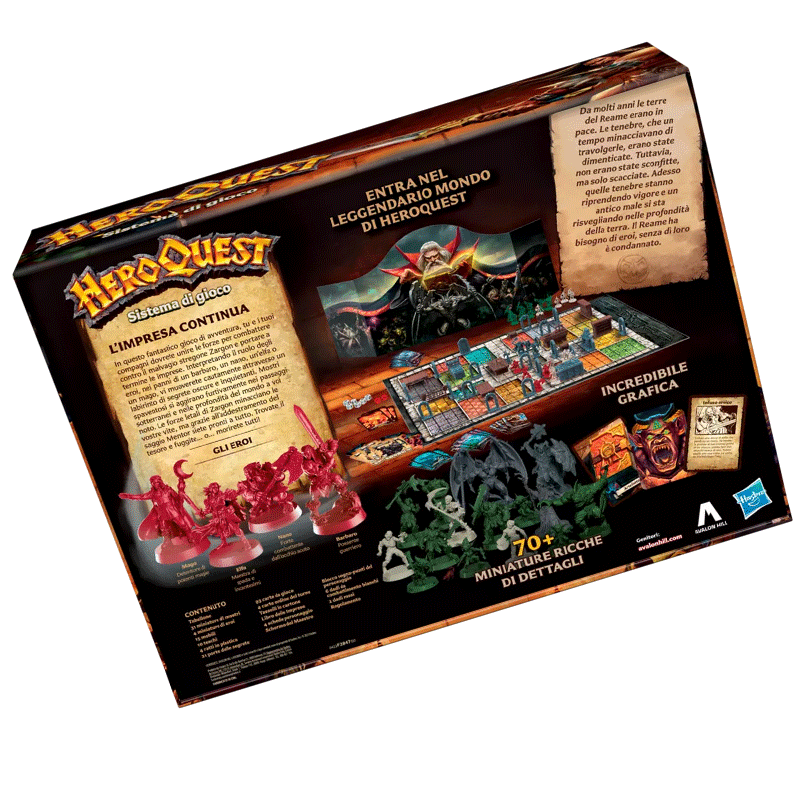 Heroquest base Italiano Hasbro Gaming Avventura Family 5010993940493