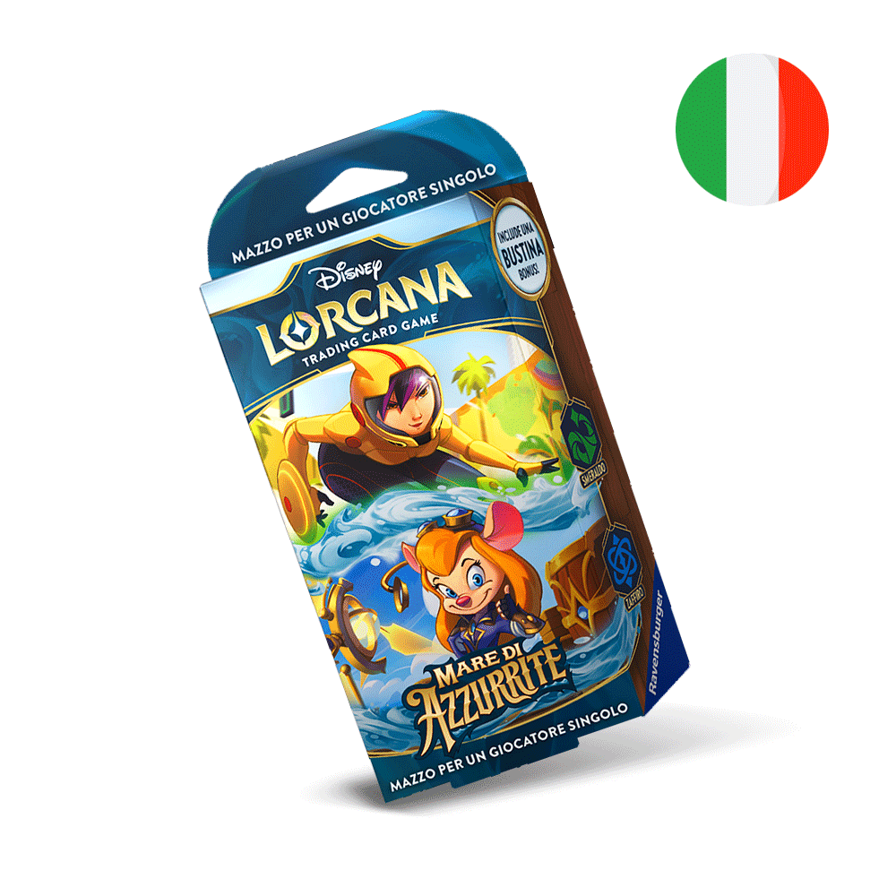 Lorcana - Sesto Capitolo Mare di Azzurrite Smeraldo/Zaffiro- Starter Deck (ITA)