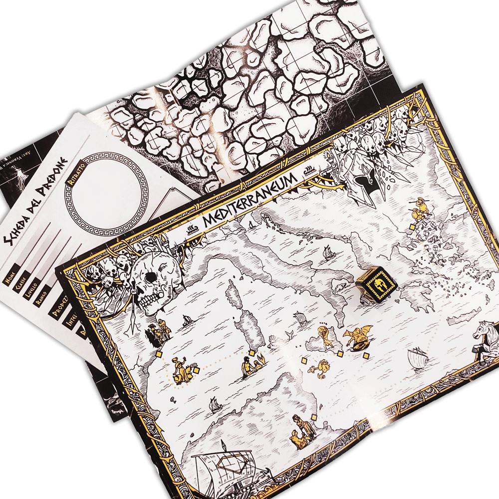 Odyssey - Black Tales + Mappa e dado Officina Meningi Giochi di Ruolo