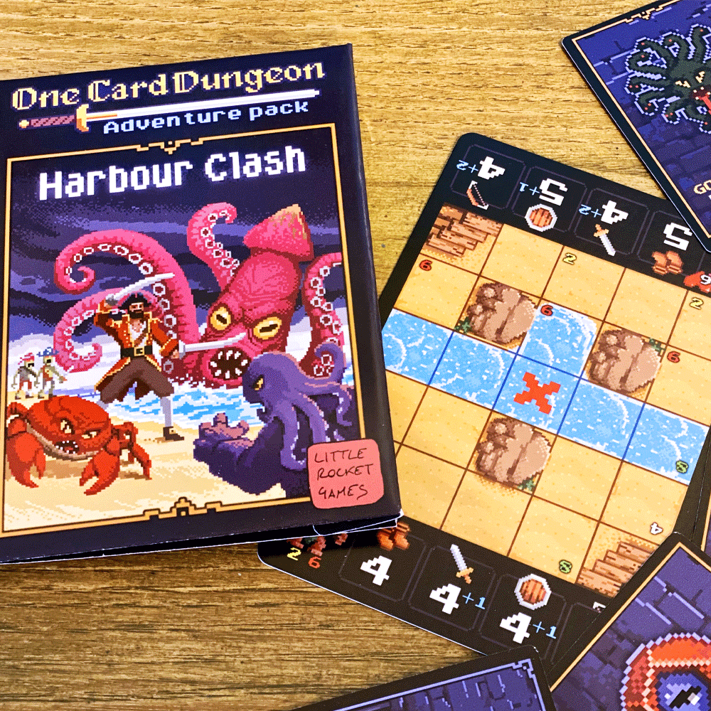 Adventure Pack: Harbour Clash - One card Dungeon Little Rocket Games Avventura Family 806812035298