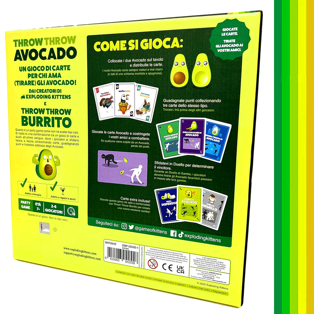 Throw Throw Avocado Asmodee Carte Party Games 0810083042558