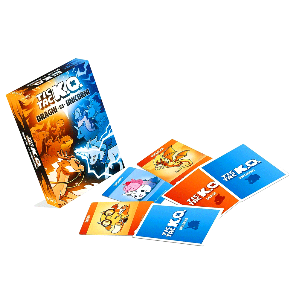 TIC TAC K.O. Draghi vs. Unicorni Asmodee Carte Family 3558380108306