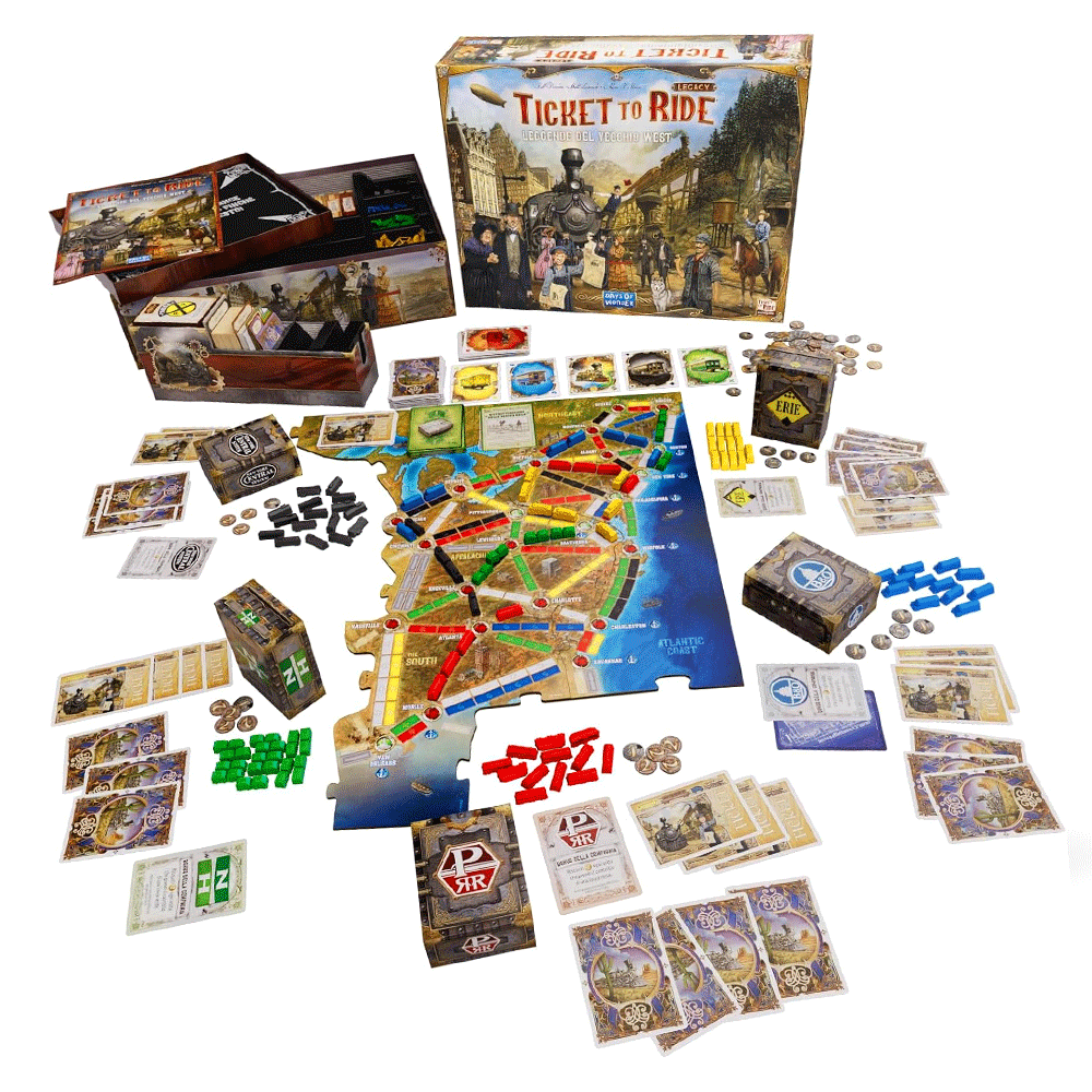 Ticket to Ride Legacy - Leggende del vecchio West Asmodee Gestionali Family 824968206362