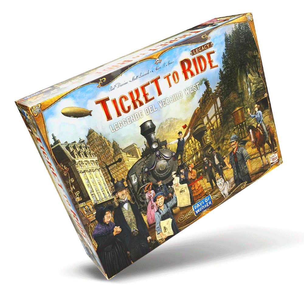 Ticket to Ride Legacy - Leggende del vecchio West Asmodee Gestionali Family  824968206362