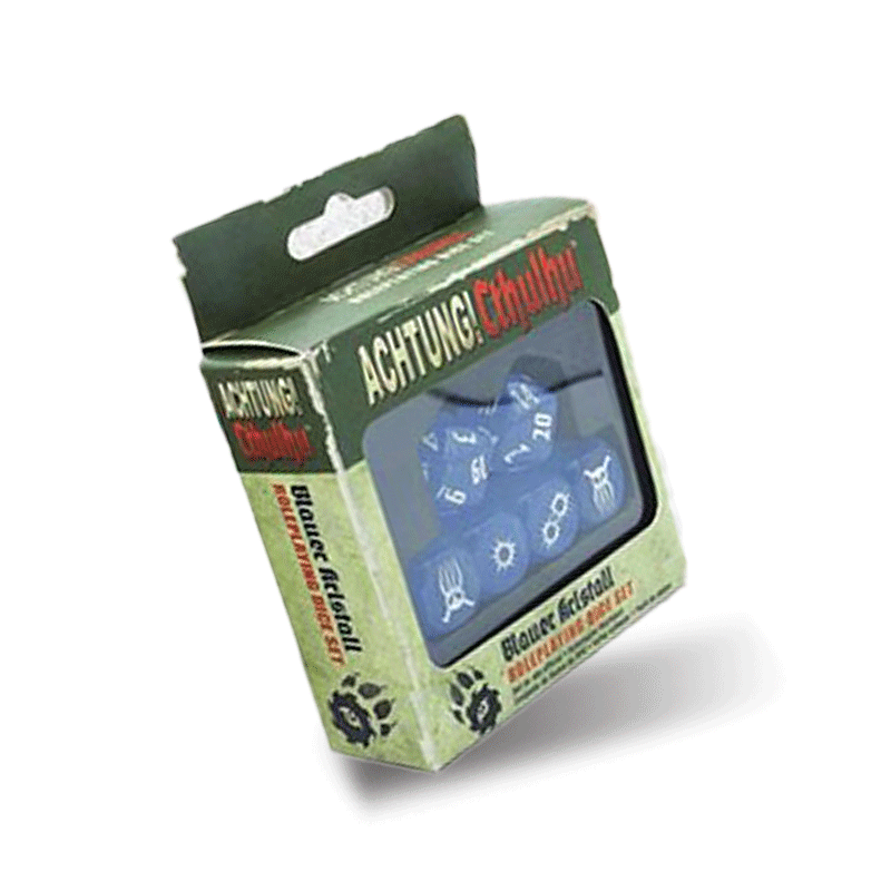 Set di Dadi Blauer Kristal Need Games Achtung! Cthulhu 5060523345120