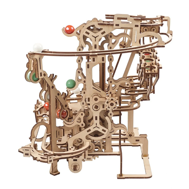 Pista da biglie 1 - montacarichi a catena - modellini UGEARS 4820184121430