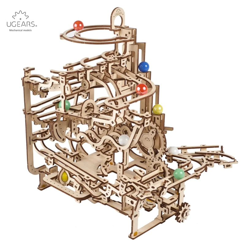 Pista da biglie 3 - Paranco Multilivello - modellini UGEARS 4820184121270