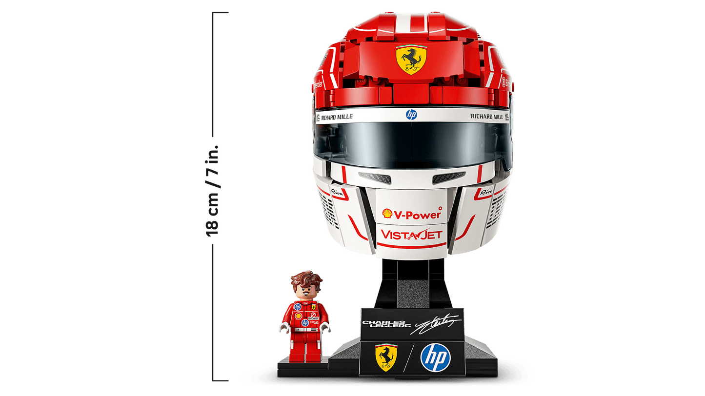 Casco di Charles Leclerc Scuderia Ferrari HP Lego Editions 43014