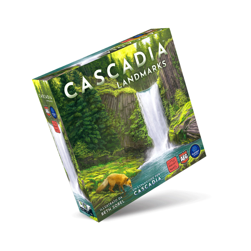 Cascadia Landmarks espansione Little Rocket Games family gestionale 086812035212