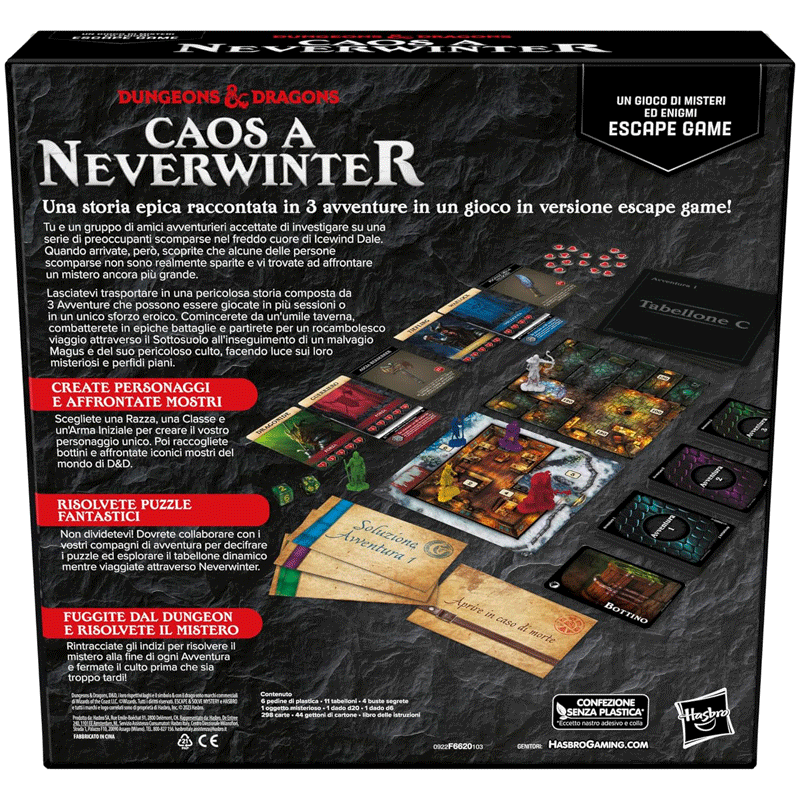 Dungeons & Dragons - Escape Game: Caos a Neverwinter Hasbro Gaming Avventura Family 5010996107022