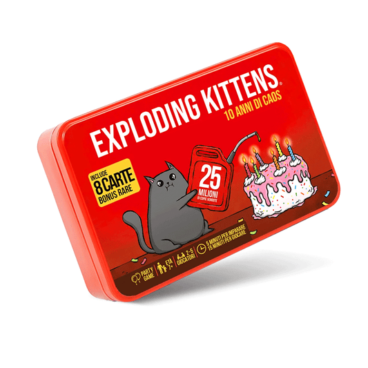 Exploding Kittens 10 Anni di Caos Asmodee Carte Party Games 0810171412997
