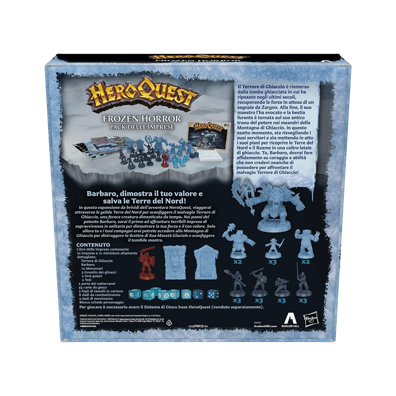 HeroQuest espansione Frozen Horror Ita Hasbro Gaming 5010994172404