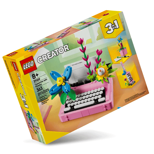 Macchina da scrivere con fiori 3 in 1 LEGO Creator 31169