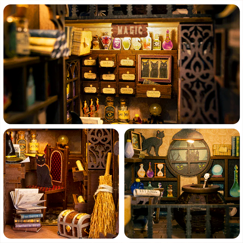 Puzzle 3D Magic Pharmacist Book Nook Kit CuteBee