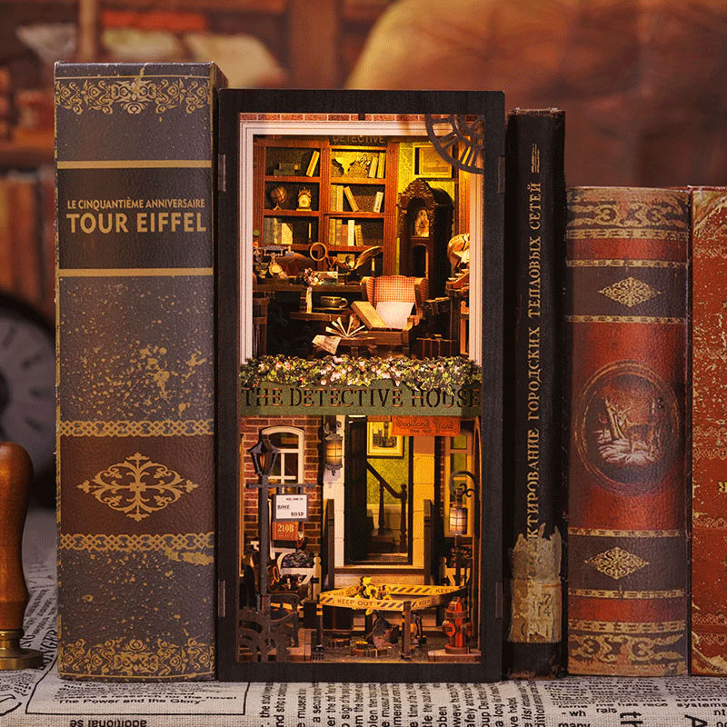 Puzzle 3D Rose Detective Agency Book Nook Kit CuteBee
