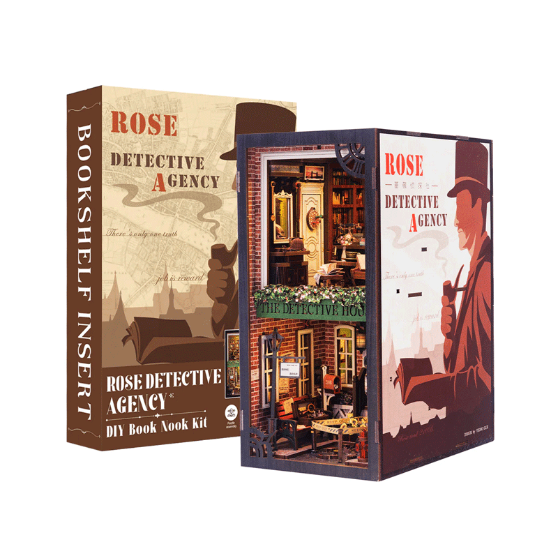 Puzzle 3D Rose Detective Agency Book Nook Kit CuteBee
