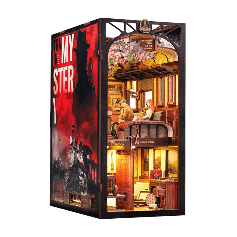 Puzzle 3D Train Mystery Case Book Nook Kit CuteBee