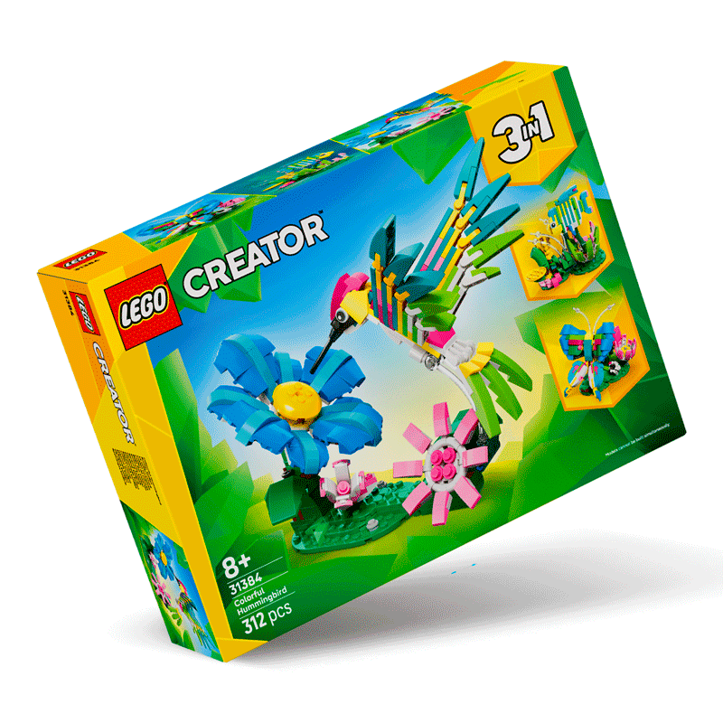 Animali selvatici: colibrì variopinto 3 in 1 LEGO Creator 31384