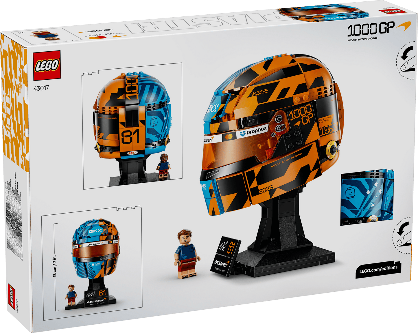 Casco di Oscar Piastri McLaren Mastercard F1® Team Lego Editions 43017