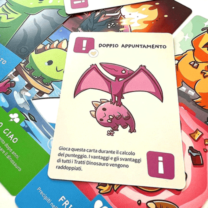 Happy Little Dinosaurs espansione Appuntamenti Disastrosi Asmodee Carte Family 3558380110668