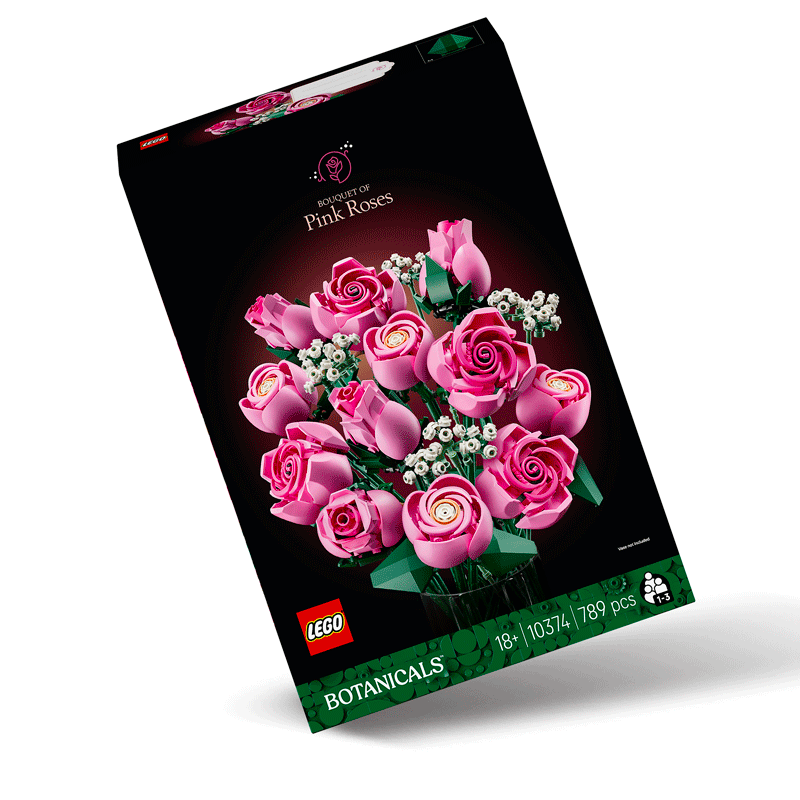 Bouquet di rose rosa Lego Botanicals 10374