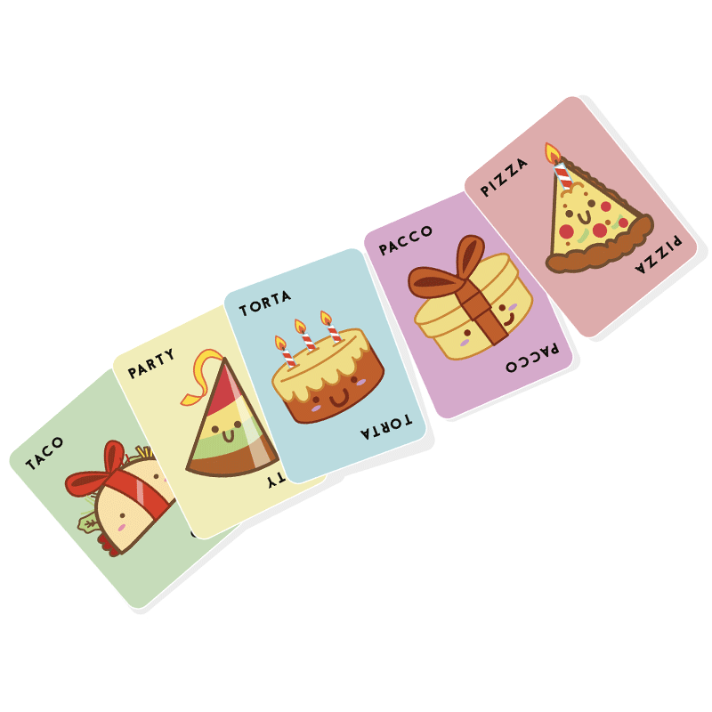 TACO PARTY TORTA PACCO PIZZA Ghenos Games Carte Party Games