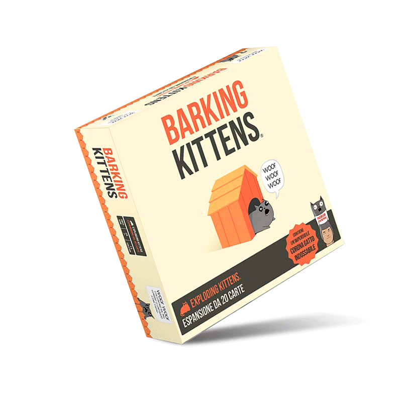 Exploding Kittens - espansione Barking Kittens Asmodee Carte Party Gam ...