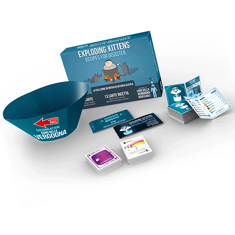 Exploding Kittens Recipes for Disaster ita Asmodee Carte Party